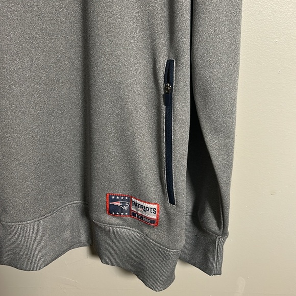 New England Patriots Legends Fleece Hoodie Sweatshirt NFL Apparel Gray Men’s XL - Picture 3 of 11
